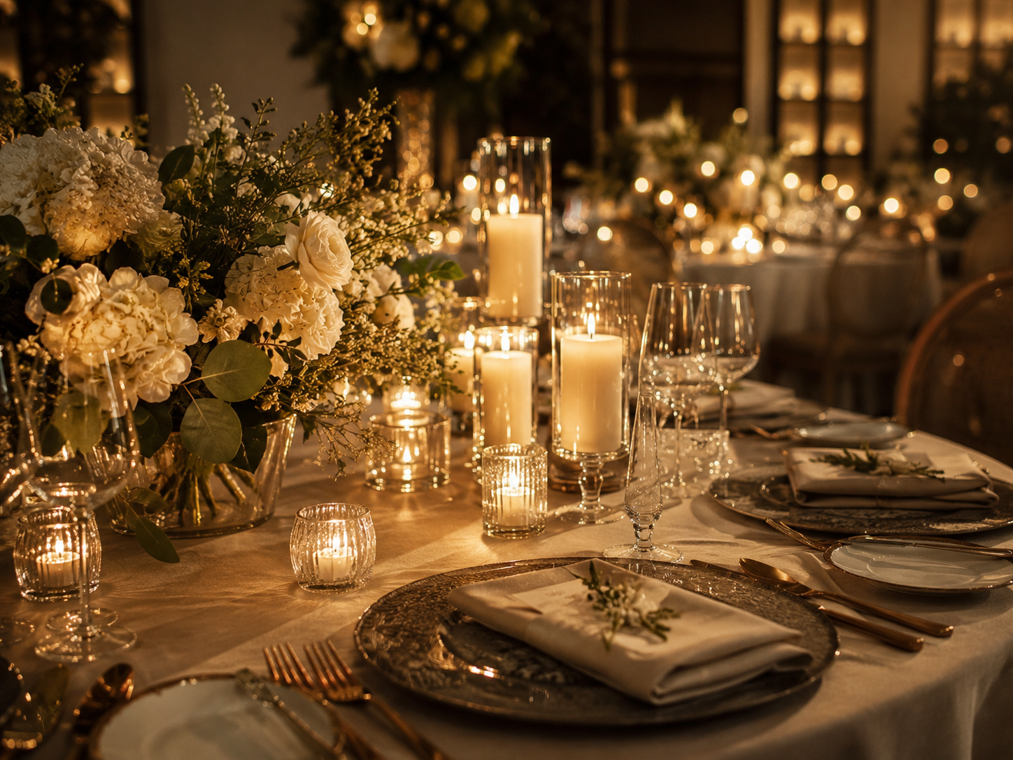 Mesa elegante posta para celebração familiar